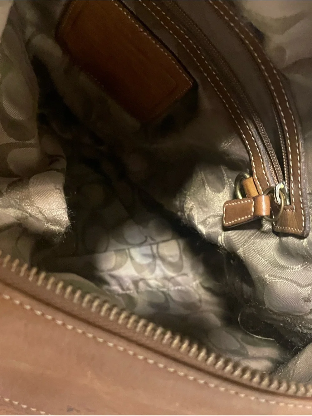 Coach Legacy Slim Duffle Brown Leather Bag